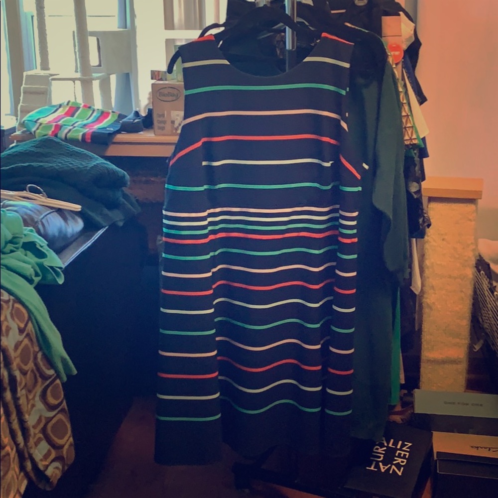 Striped sleeveless dress